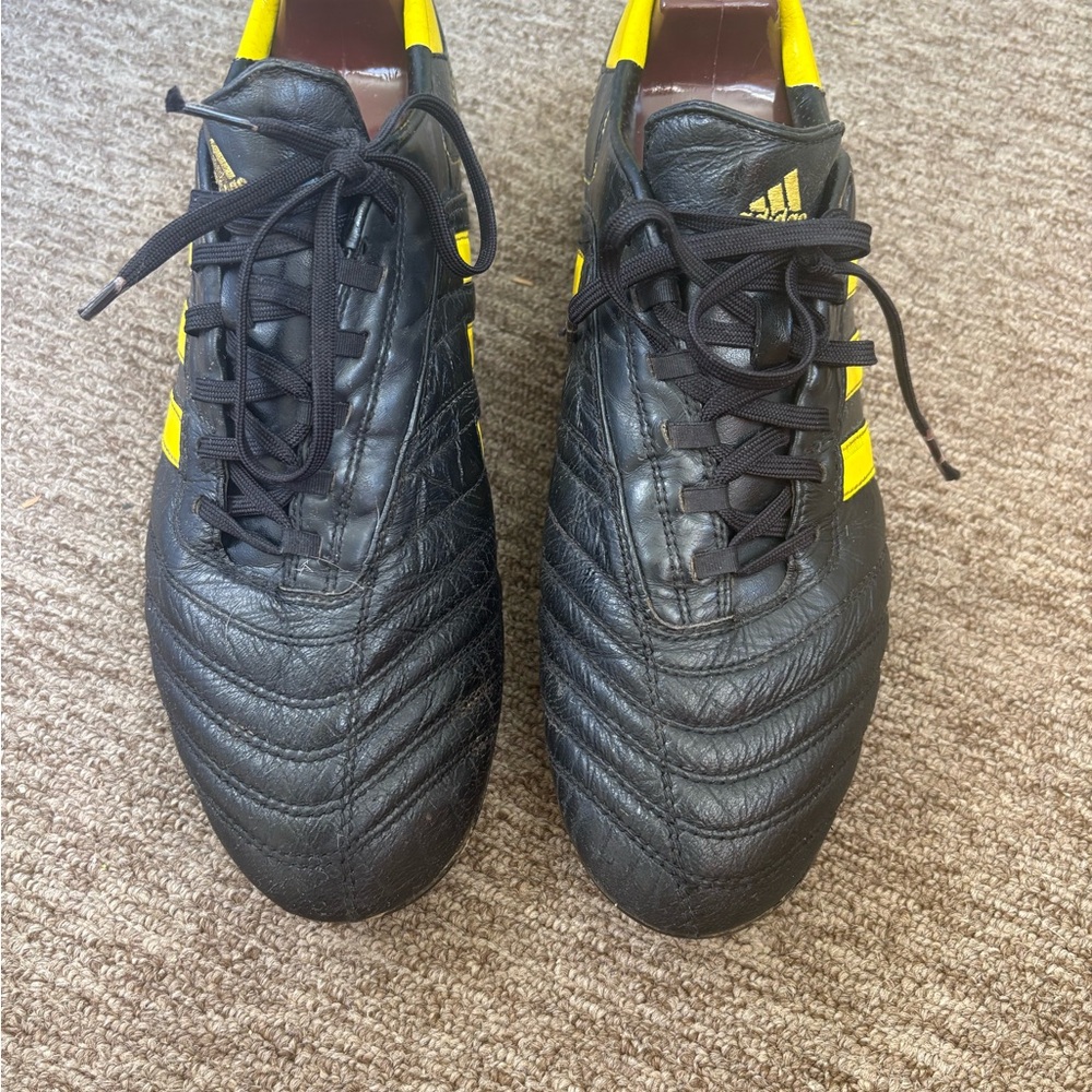 Adidas adiPure III FG  Soccer Cleats Black Leather  Elite USA Mens 10